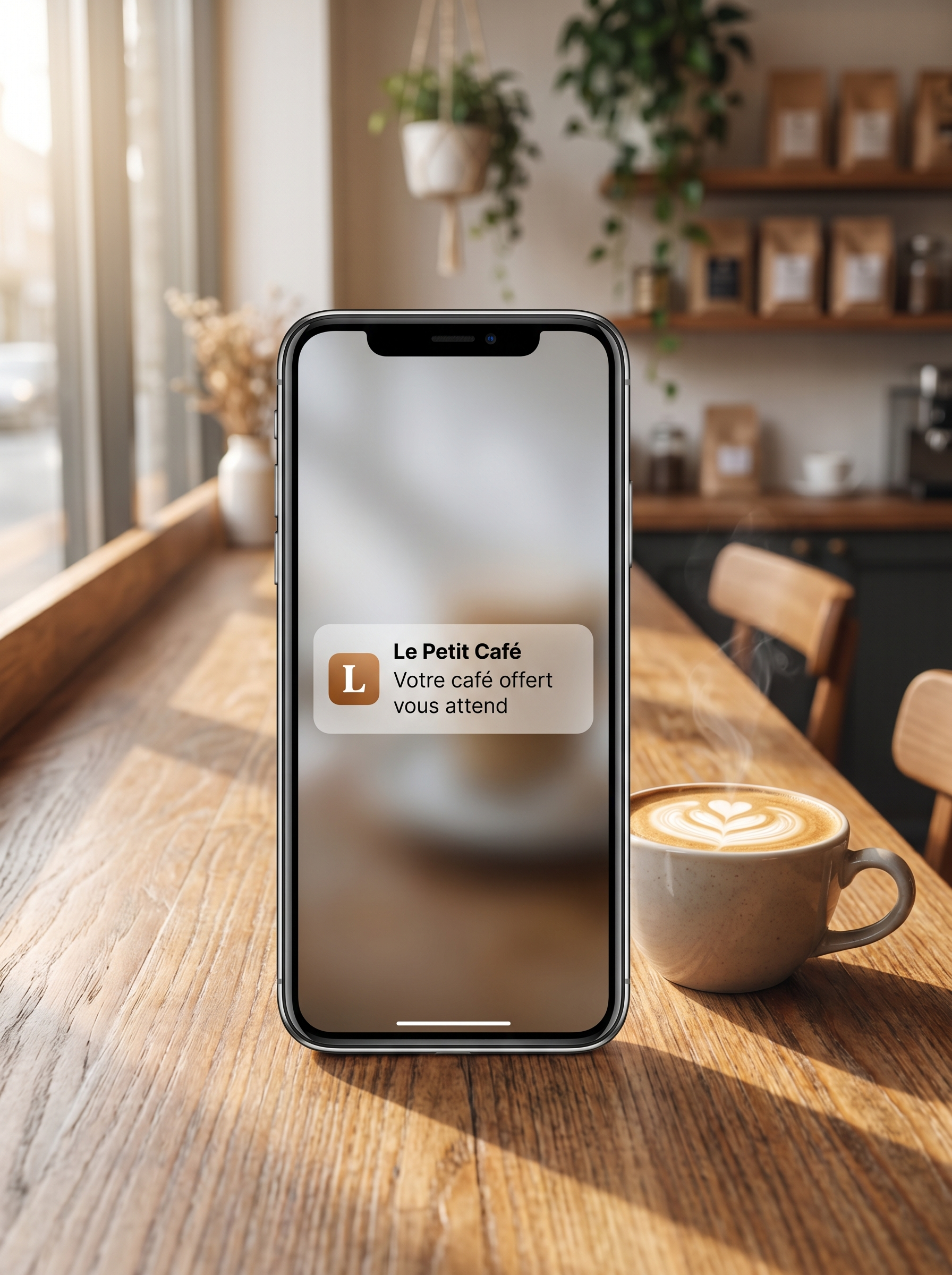 iPhone recevant une notification de fidélité